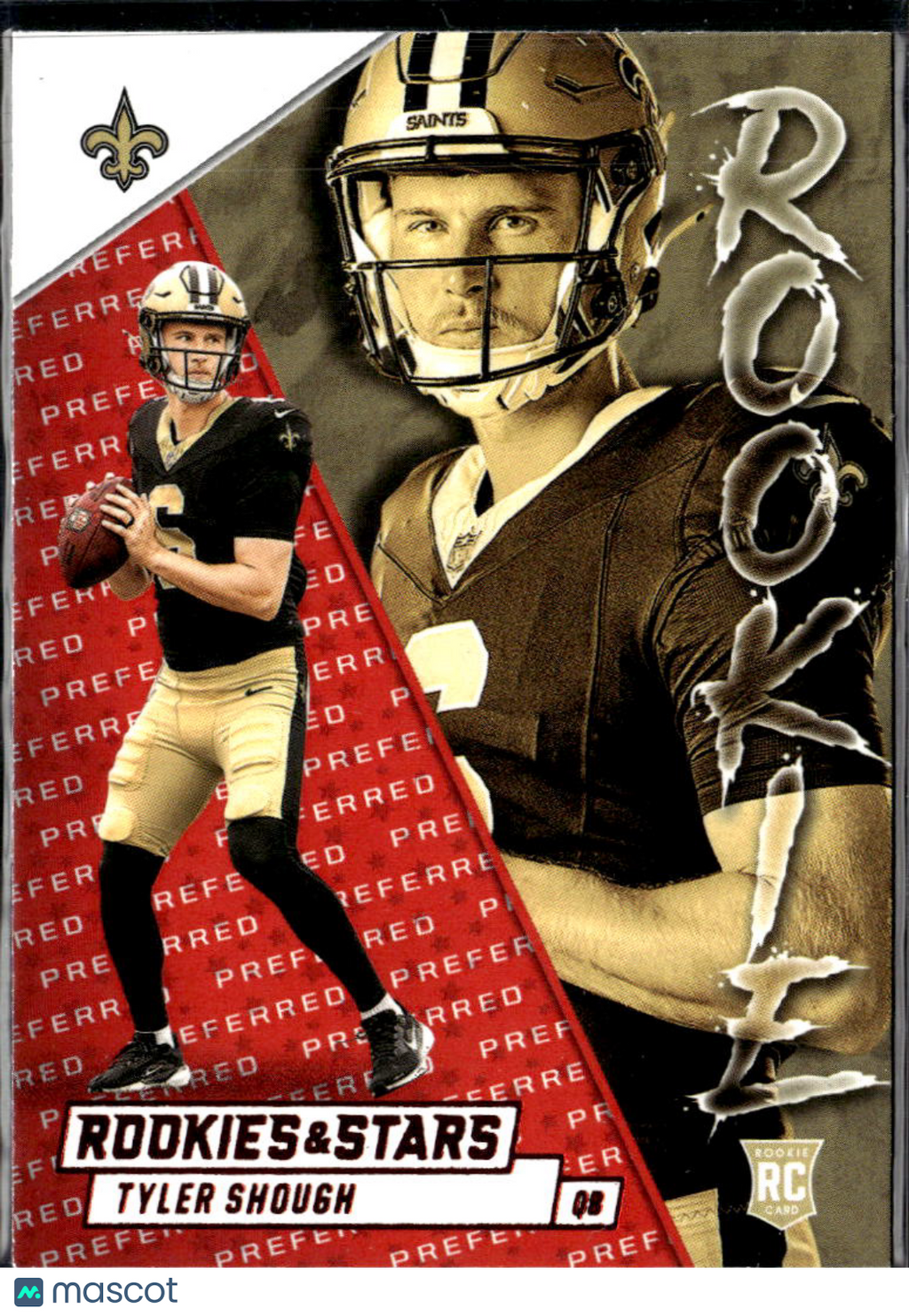 Tyler Shough 2025 Rookies & Stars RC Red Rookie New Orleans Saints