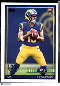 Ty Simpson 2026 Topps Flagship '91 Rookie RC Los Angeles Rams