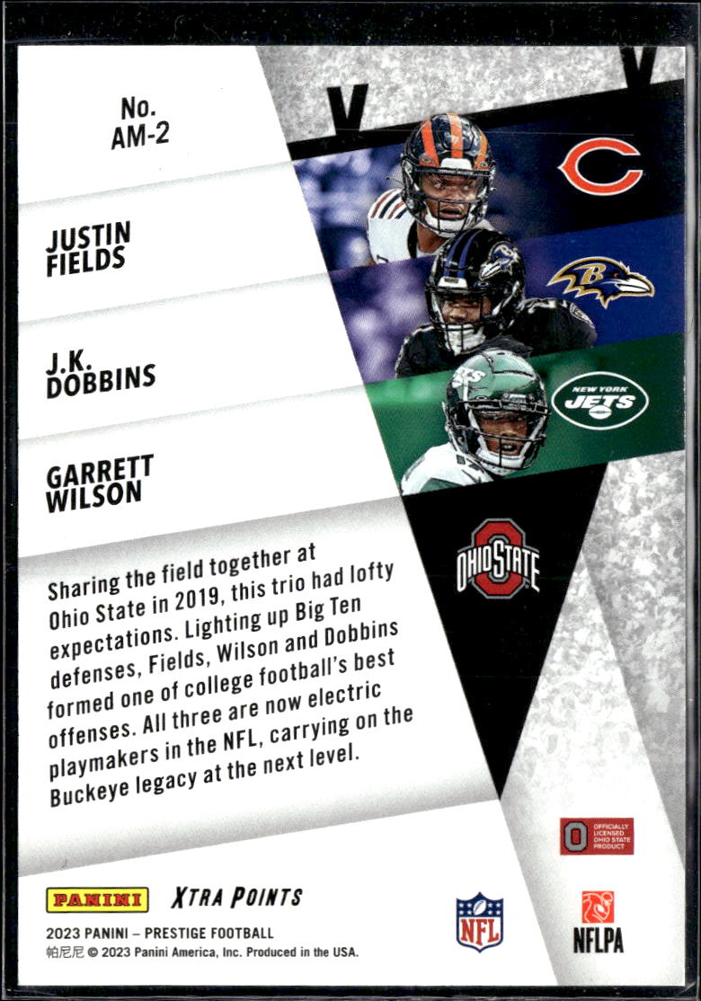 Dobbins Garrett Wilson Justin Fields 2023 Prestige Alma Maters /249 Ohio State