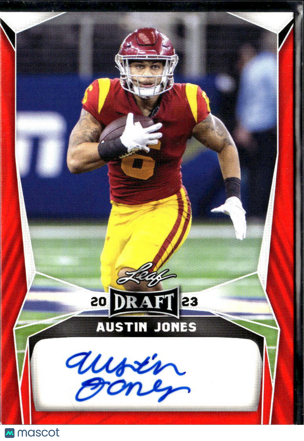 Austin Jones 2023 Leaf Draft Auto Autograph RC USC Trojans
