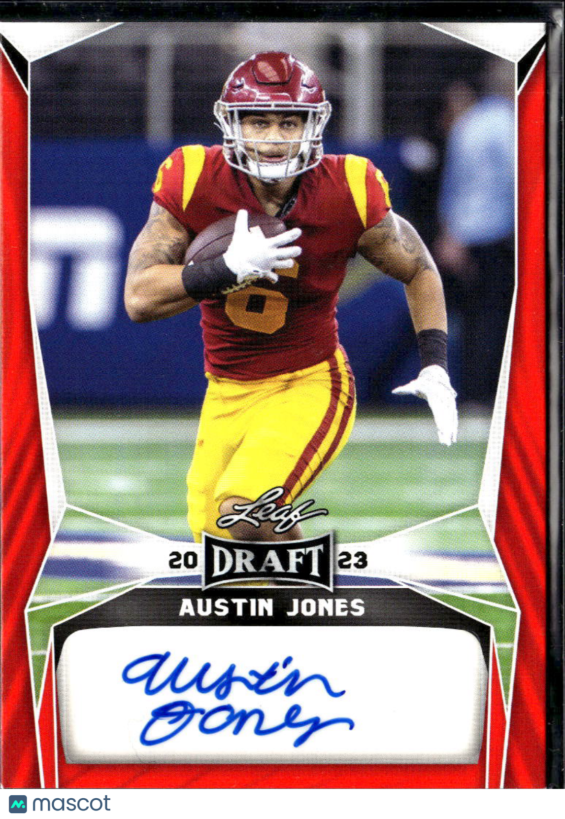 Austin Jones 2023 Leaf Draft Auto Autograph RC USC Trojans