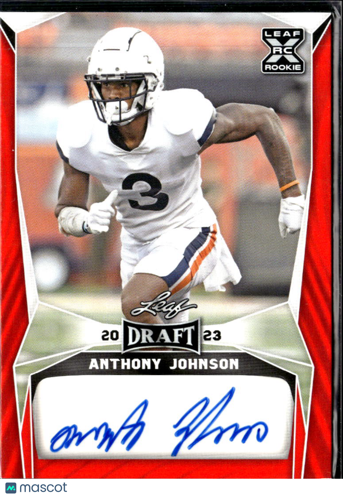 Anthony Johnson 2023 Leaf Draft RC Auto Autograph