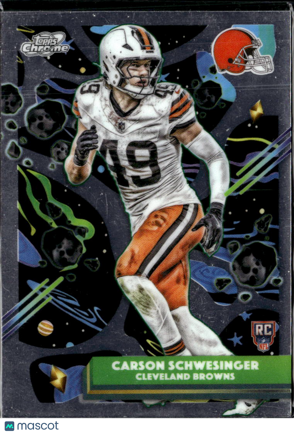 Carson Schwesinger 2025 Topps Chrome Cosmic Rookie RC Cleveland Browns