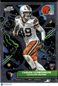 Carson Schwesinger 2025 Topps Chrome Cosmic Rookie RC Cleveland Browns