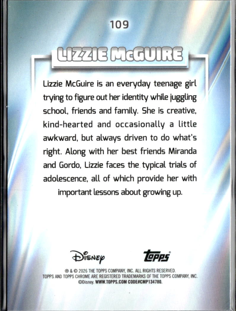 Lizzie McGuire 2026 Topps Chrome Card #109