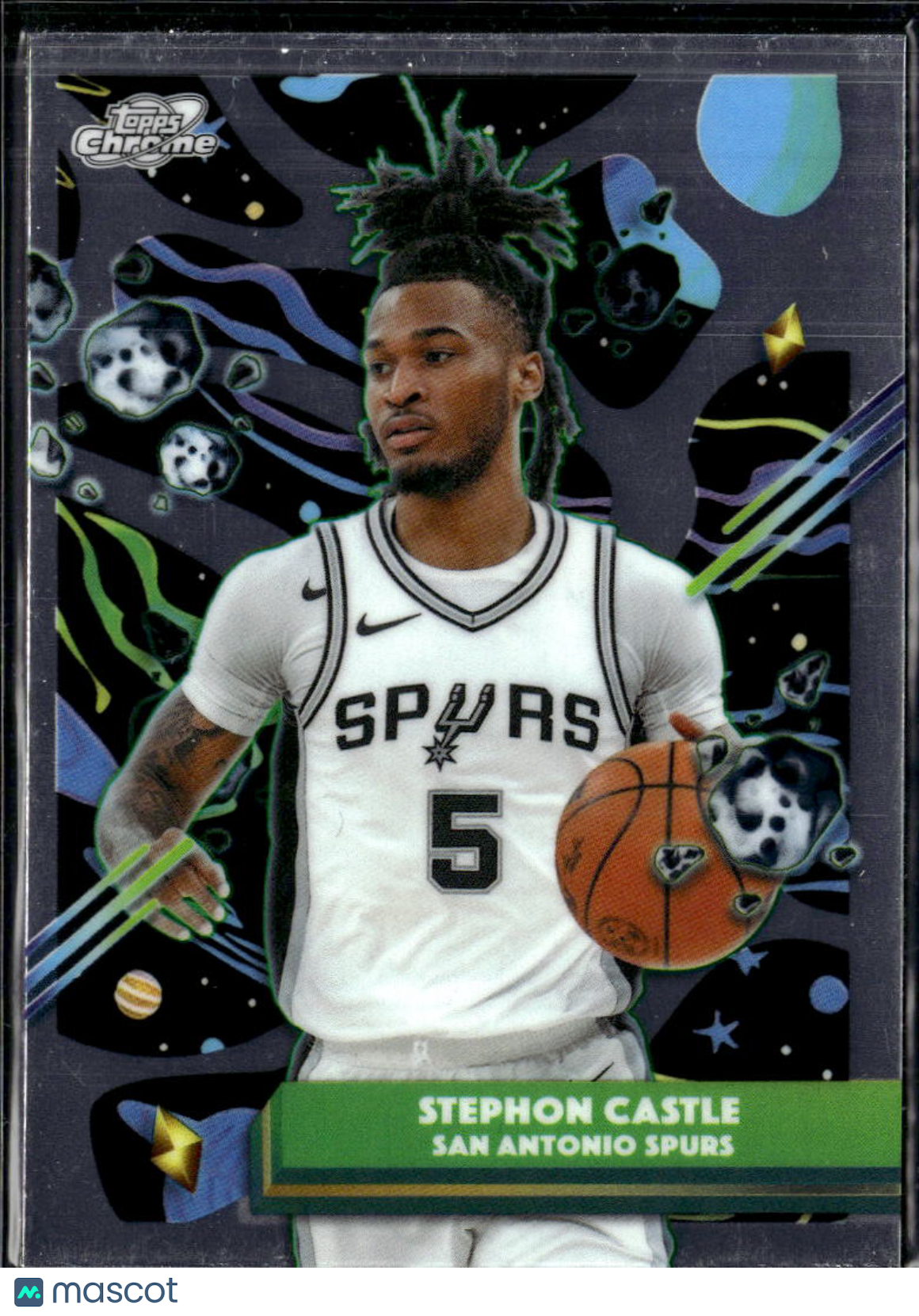 Stephon Castle 2026 Topps Chrome Cosmic San Antonio Spurs