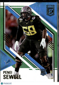 Penei Sewell 2021 Elite Green Rookie RC Detroit Lions
