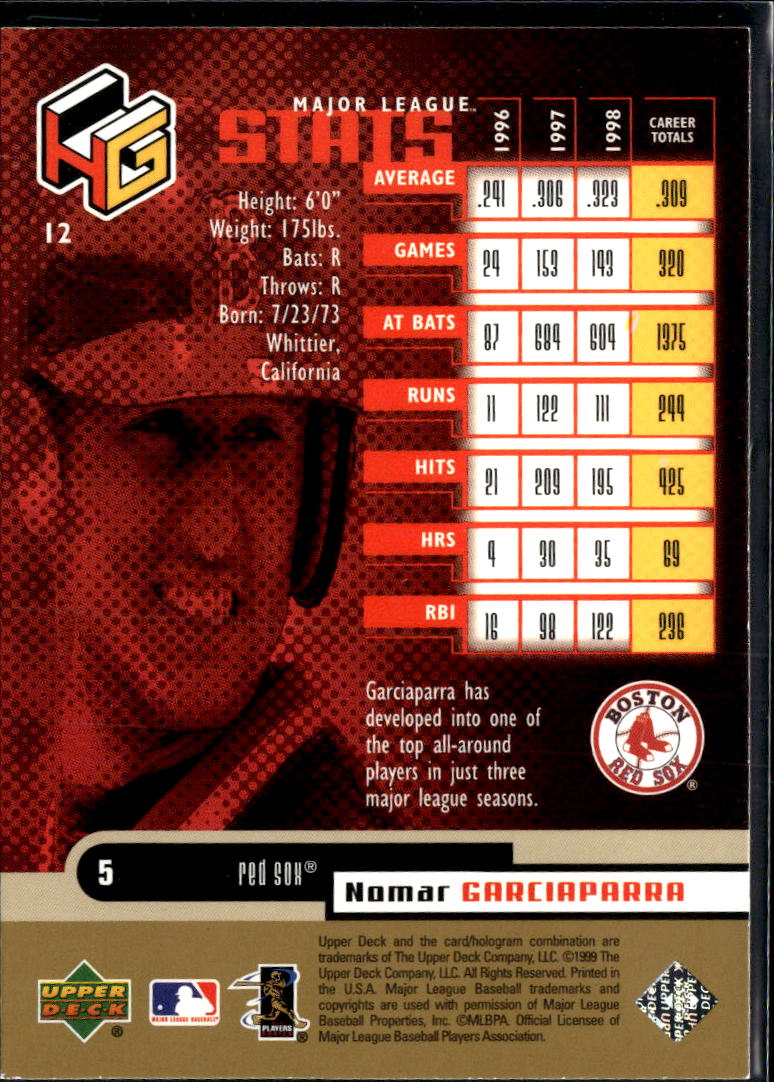 Nomar Garciaparra 1999 Upper Deck HoloGrFX GOLD AuSOME Boston Red Sox