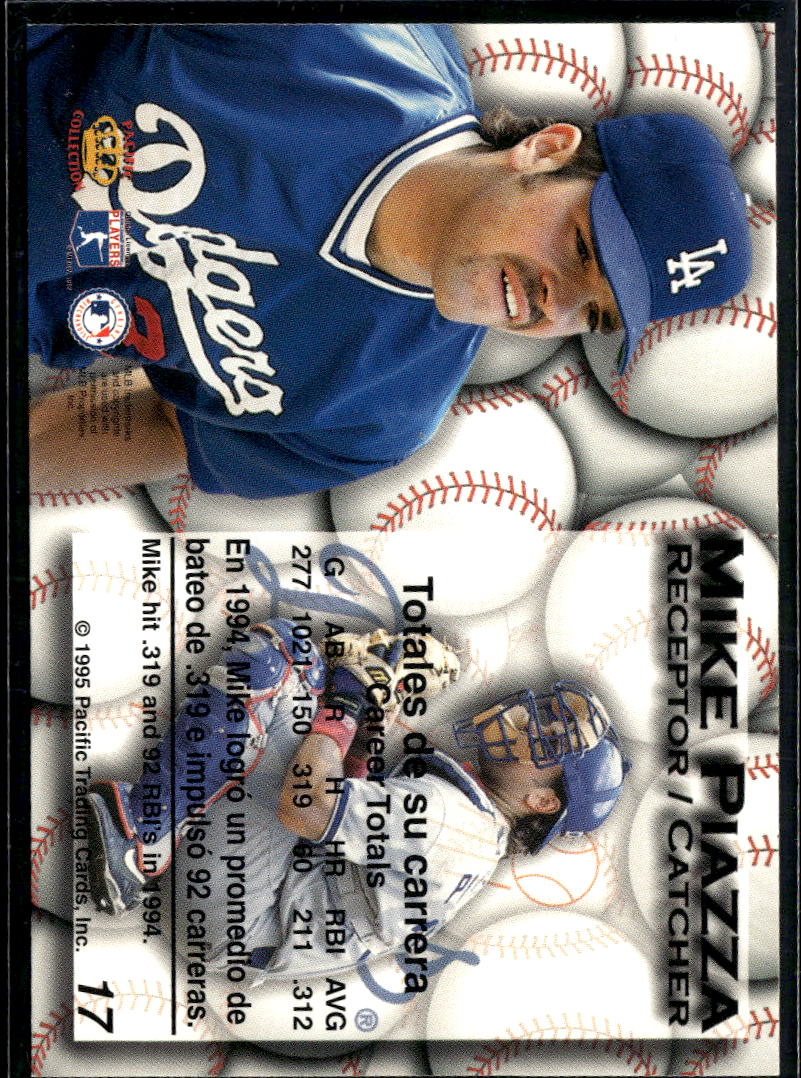 Mike Piazza 1995 Pacific Crown Collection Gold Prism Los Angeles Dodgers