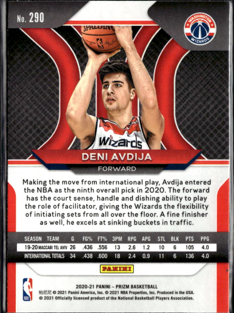 Deni Avdija 2020-21 Panini Prizm Rookie RC Washington Wizards