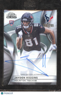 Jayden Higgins 2025 Topps Chrome Black Auto Autograph RC 166/299 Houston Texans