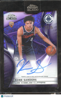 Kobe Sanders 2026 Topps Chrome Black Auto Autograph RC 71/75 LA Clippers