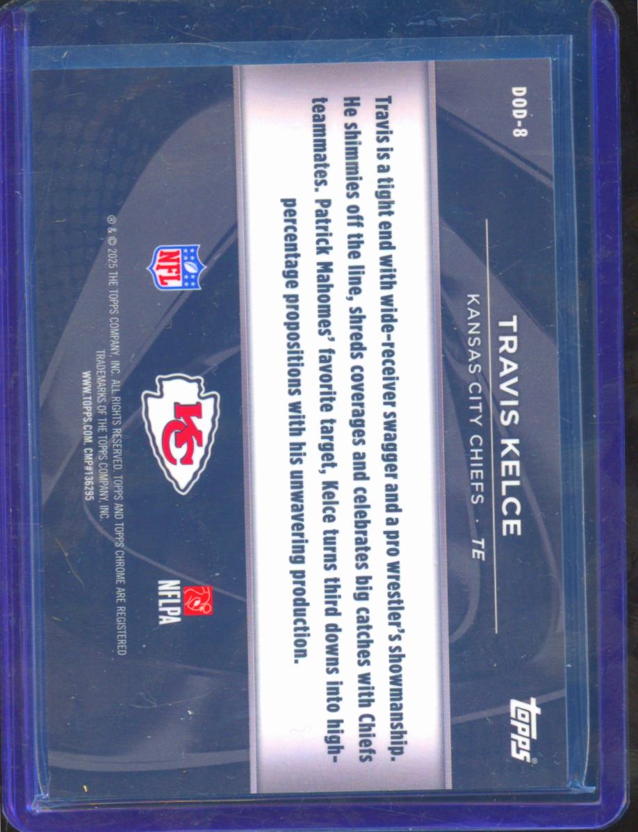 Travis Kelce 2025 Topps Chrome Black Depths of Darkness CASE HIT KC Chiefs