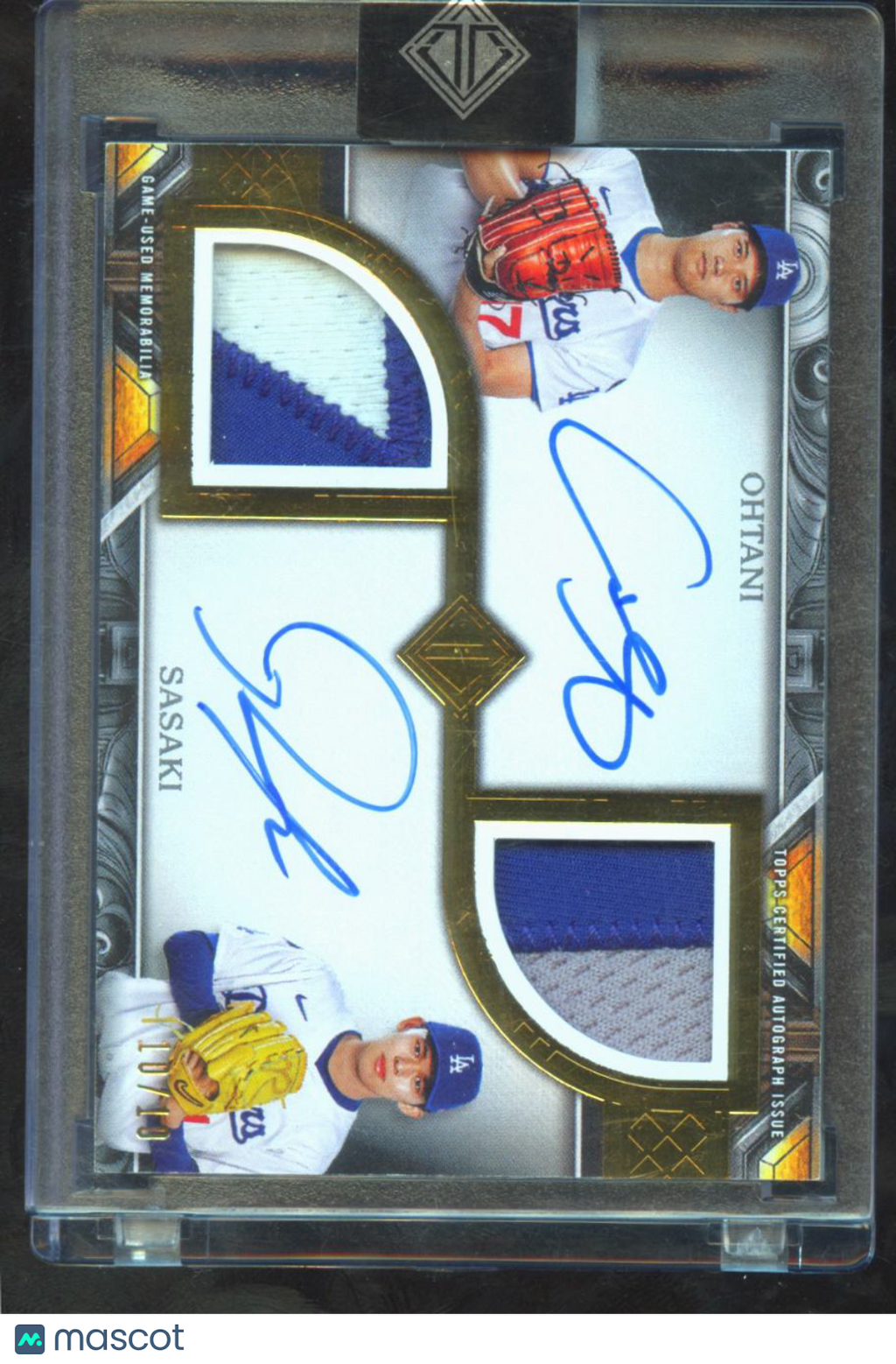 Shohei Ohtani Roki Sasaki 2025 Topps Transcendent Auto Autograph Patch 10/10