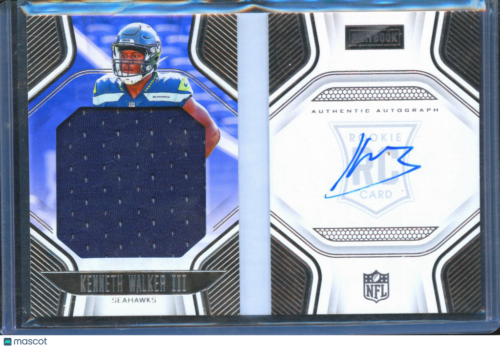 Kenneth Walker III 2022 Playbook Auto Autograph Patch Booklet 7/299 Chiefs