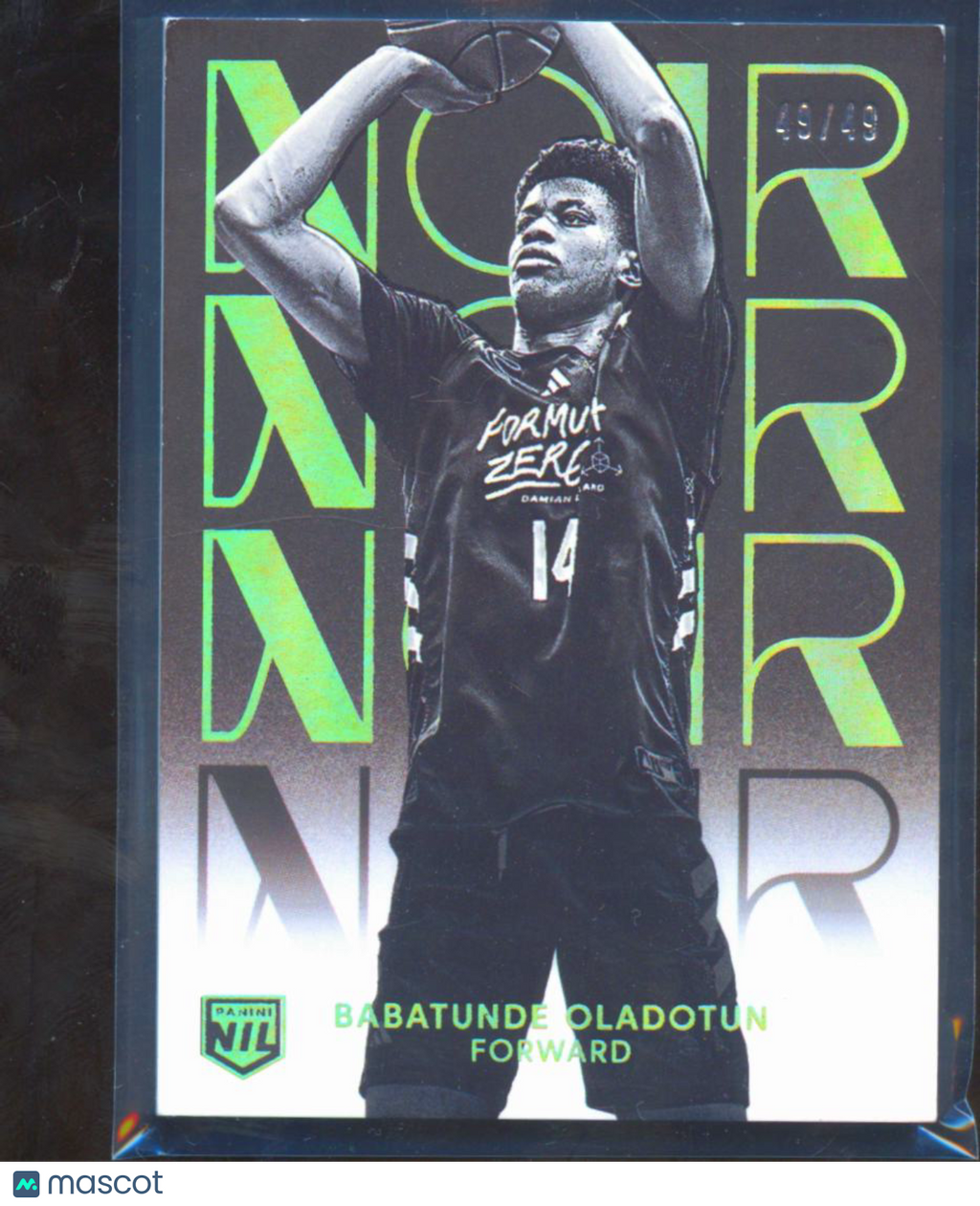 Babatunde Oladotun 2025-26 Panini Noir Rookie RC 49/49 Maryland Terrapins