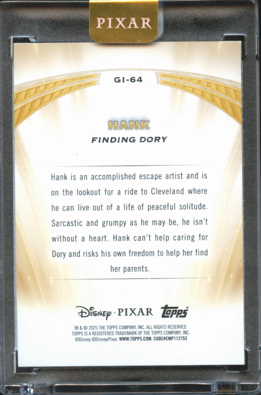 Hank 2025 Topps Pixar 54/100 #GI-64