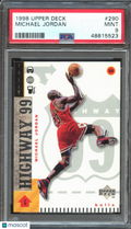Michael Jordan 1998 Upper Deck Card Chicago Bulls #290 PSA 9