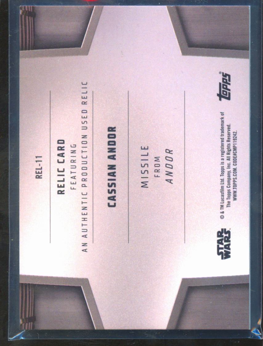 Cassian Andor 2023 Topps Star Wars Masterwork Relic Production Used
