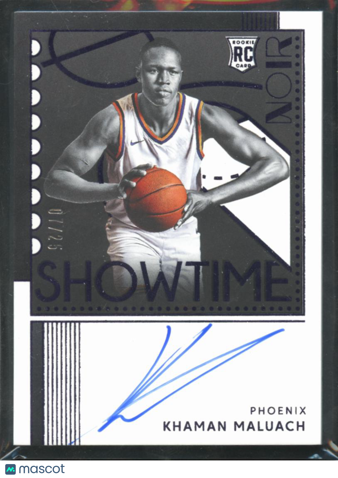 Khaman Maluach 2025-26 Noir Auto Autograph Rookie RC 7/25 Phoenix Suns