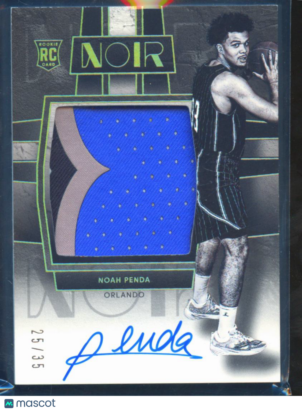Noah Penda 2025-26 Noir Auto Autograph Jersey Patch RC 25/35 Orlando Magic