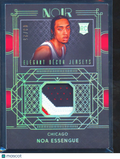 Noa Essengue 2025-26 Noir Jersey Patch Rookie RC 8/25 Chicago Bulls