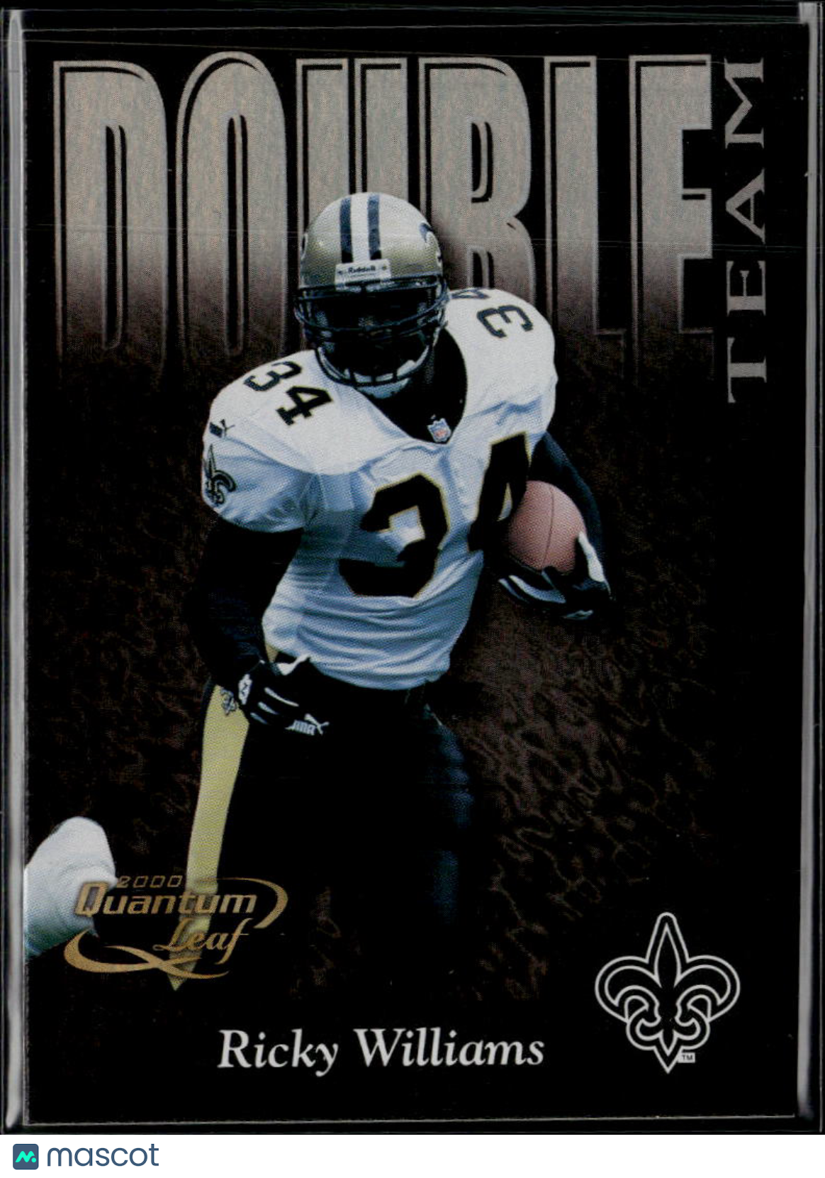 Ricky Williams Jeff Blake 2000 Quantum Leaf Double Team 0938/1500 Saints Bengals