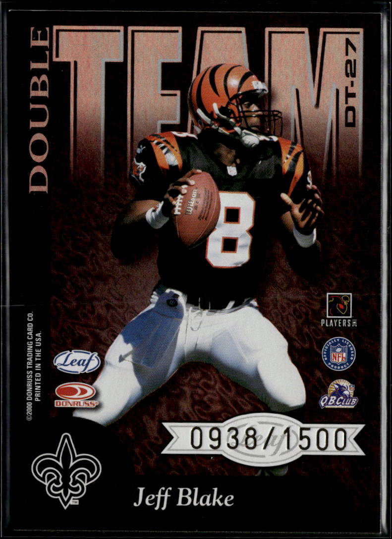 Ricky Williams Jeff Blake 2000 Quantum Leaf Double Team 0938/1500 Saints Bengals