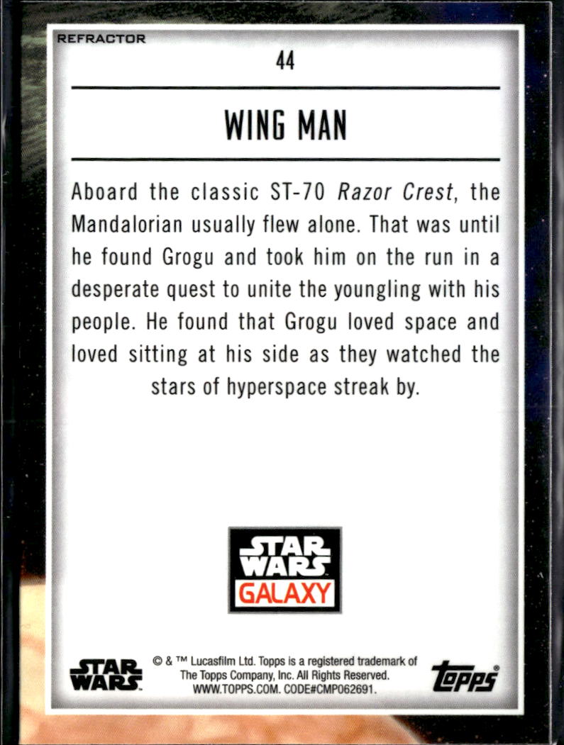 Wing Man 2023 Topps Star Wars Galaxy Refractor #44