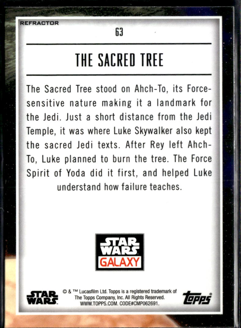 The Sacred Tree 2023 Topps Star Wars Galaxy Refractor #63