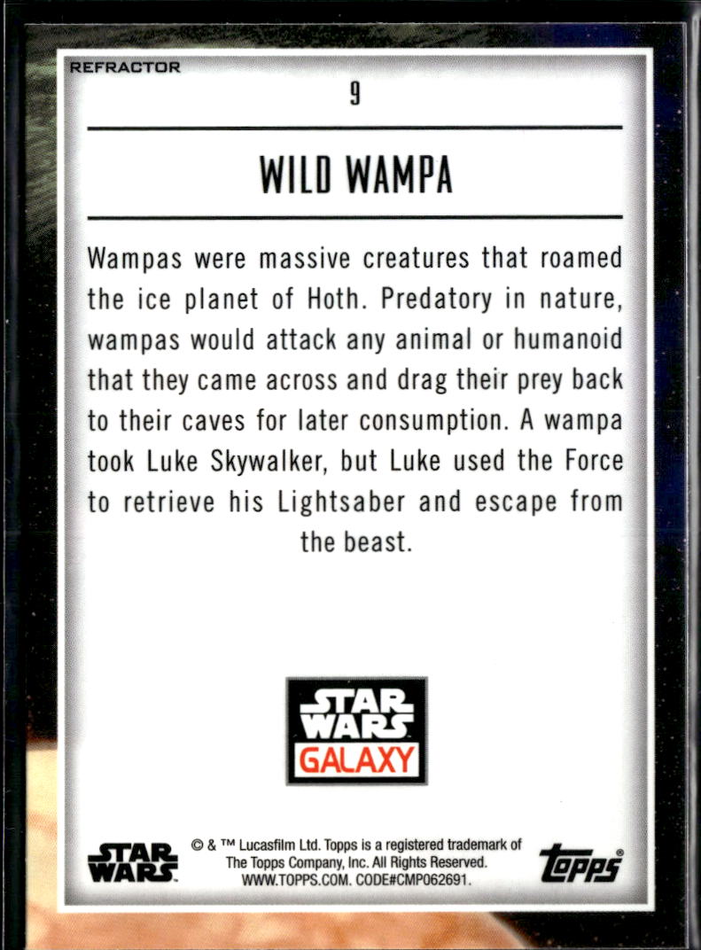 Wild Wampa 2023 Topps Star Wars Galaxy Refractor #9