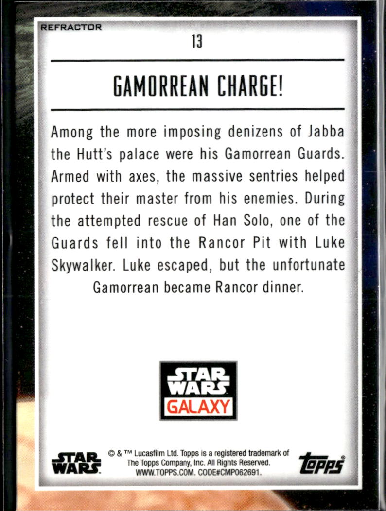 Gamorrean Charge! 2023 Topps Chrome Star Wars Galaxy Refractor #13