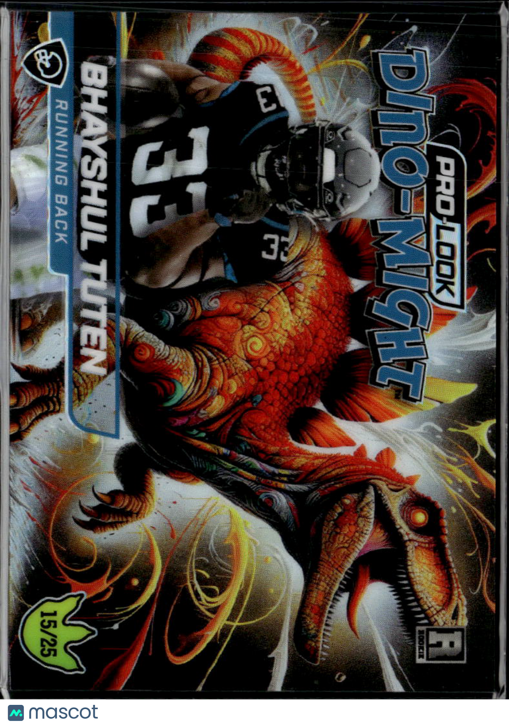 Bhayshul Tuten 2025 Wild Card Pro-Look Dino-Might Rookie RC Jaguars 15/25