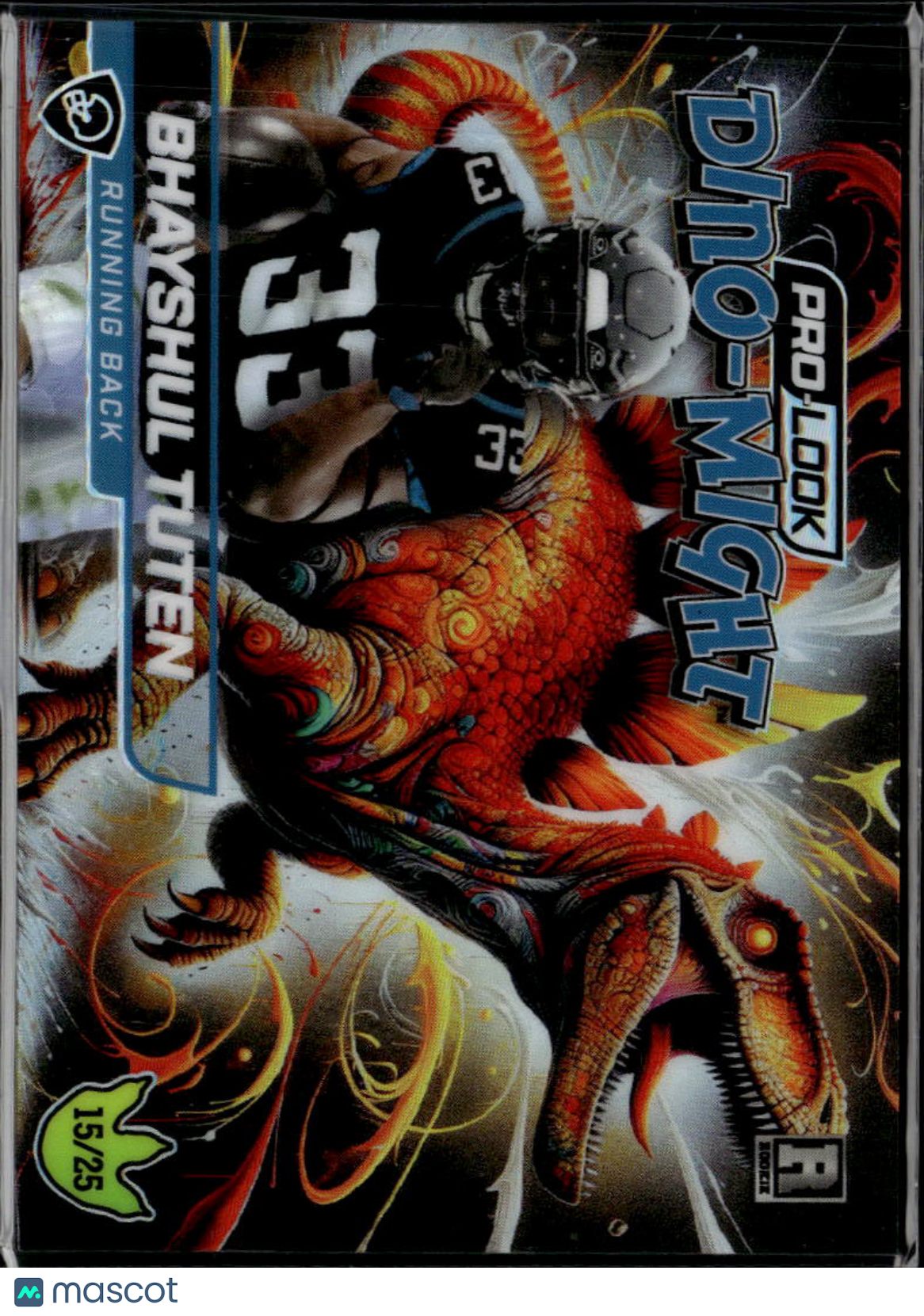 Bhayshul Tuten 2025 Wild Card Pro-Look Dino-Might Rookie RC Jaguars 15/25