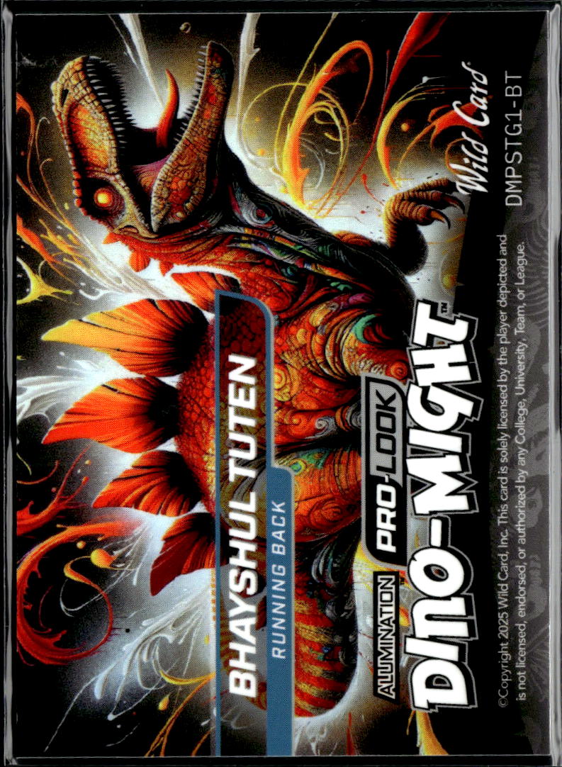Bhayshul Tuten 2025 Wild Card Pro-Look Dino-Might Rookie RC Jaguars 15/25