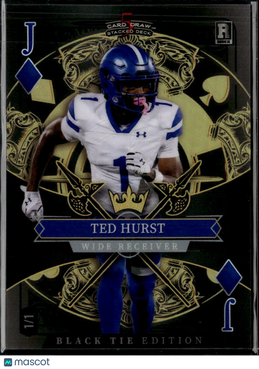 Ted Hurst 2026 Wild Card 5 Card Draw Stacked Deck Rookie RC Buccaneers 1/1