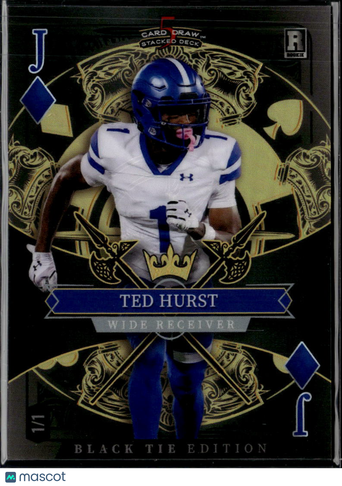 Ted Hurst 2026 Wild Card 5 Card Draw Stacked Deck Rookie RC Buccaneers 1/1