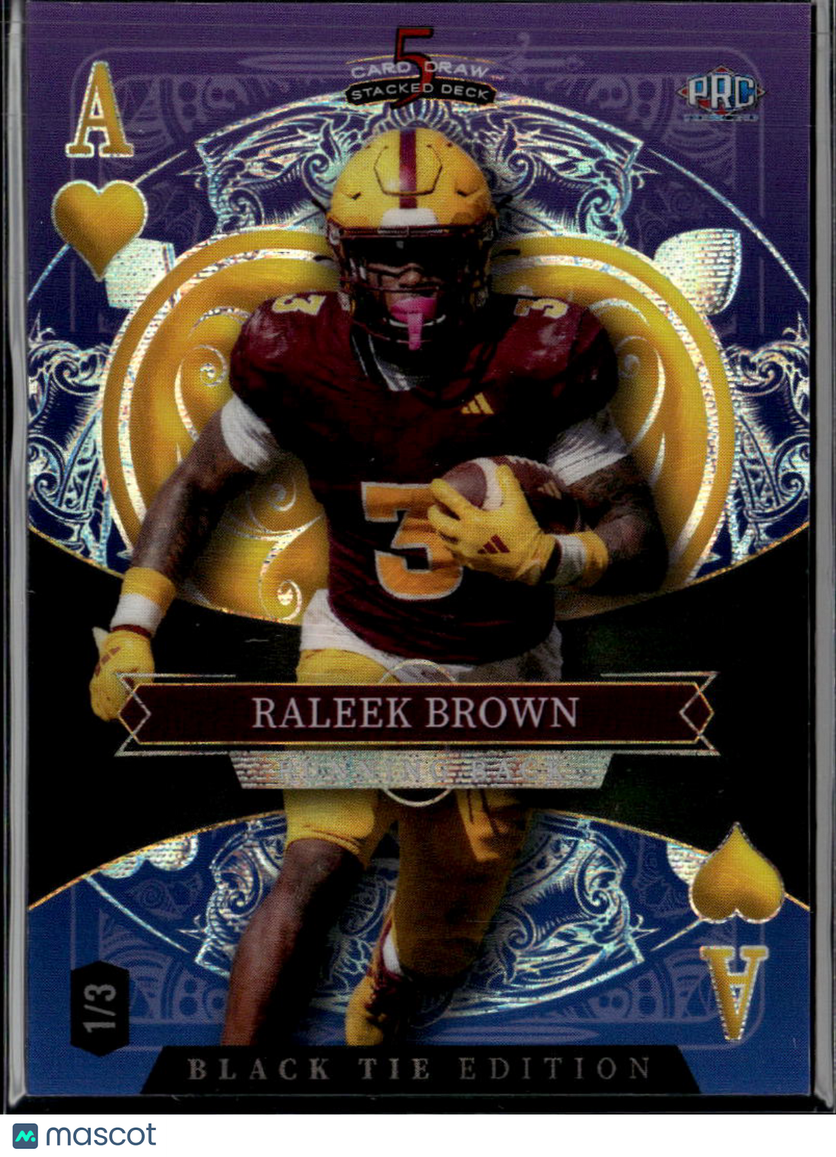 Raleek Brown 2026 Wild Card 5 Card Draw Rookie RC 1/3