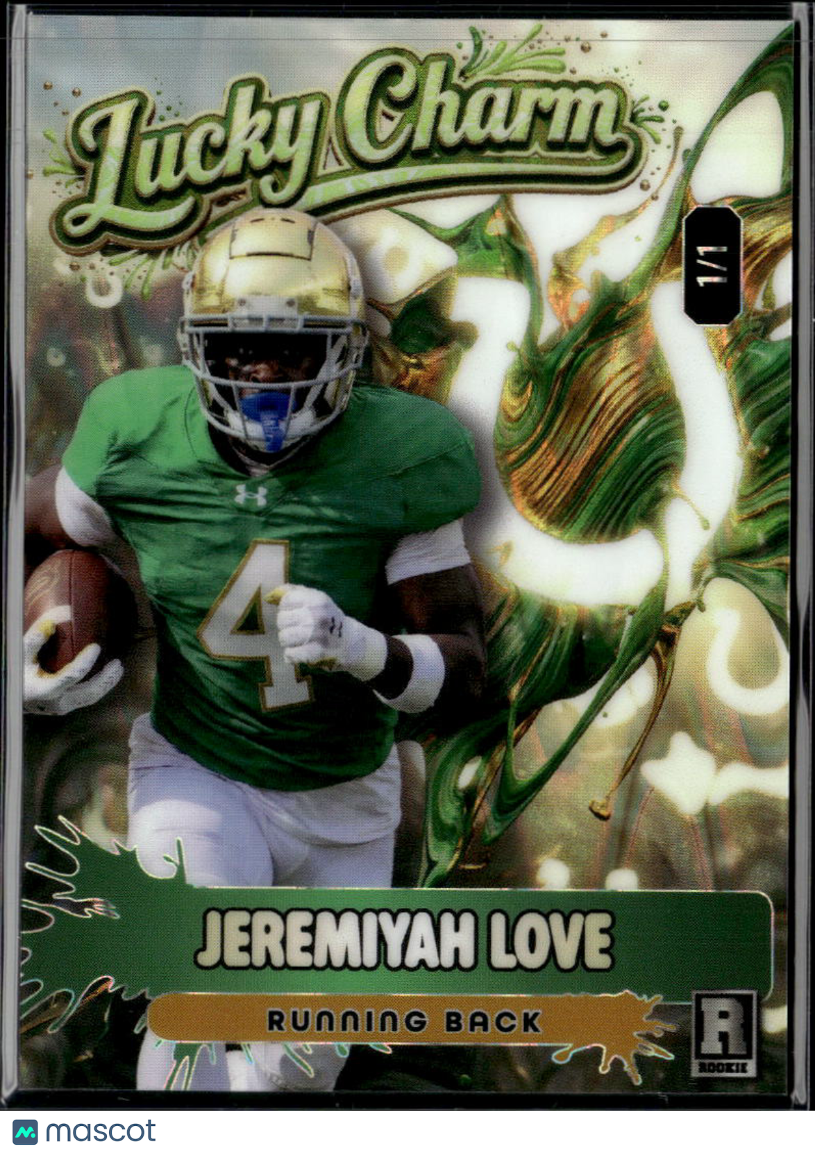 Jeremiyah Love 2026 Wild Card Lucky Charm RC 1/1 Notre Dame Fighting Irish