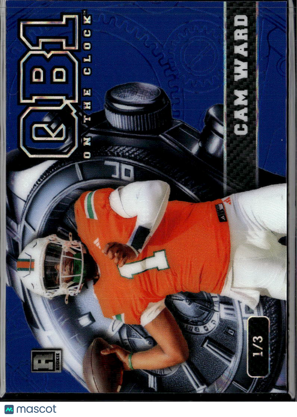 Cam Ward 2024 Wild Card QB1 On The Clock Blue Rookie RC Titans 1/3