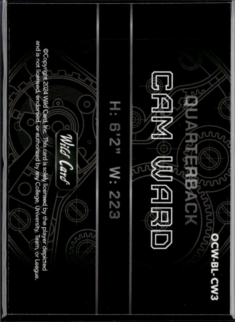 Cam Ward 2024 Wild Card QB1 On The Clock Blue Rookie RC Titans 1/3