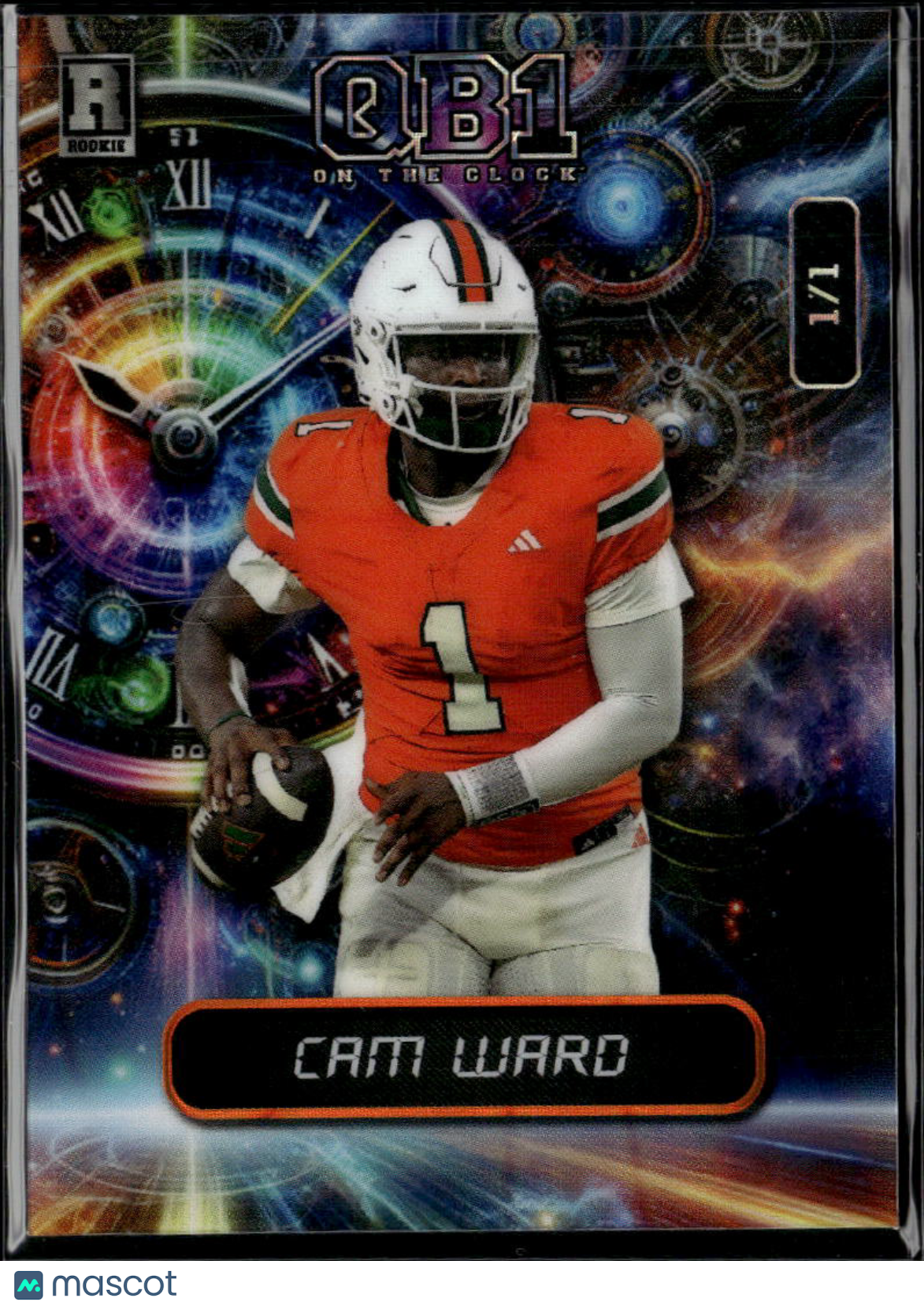Cam Ward 2024 Wild Card Five Star QB1 Rookie RC 1/1 Miami Hurricanes