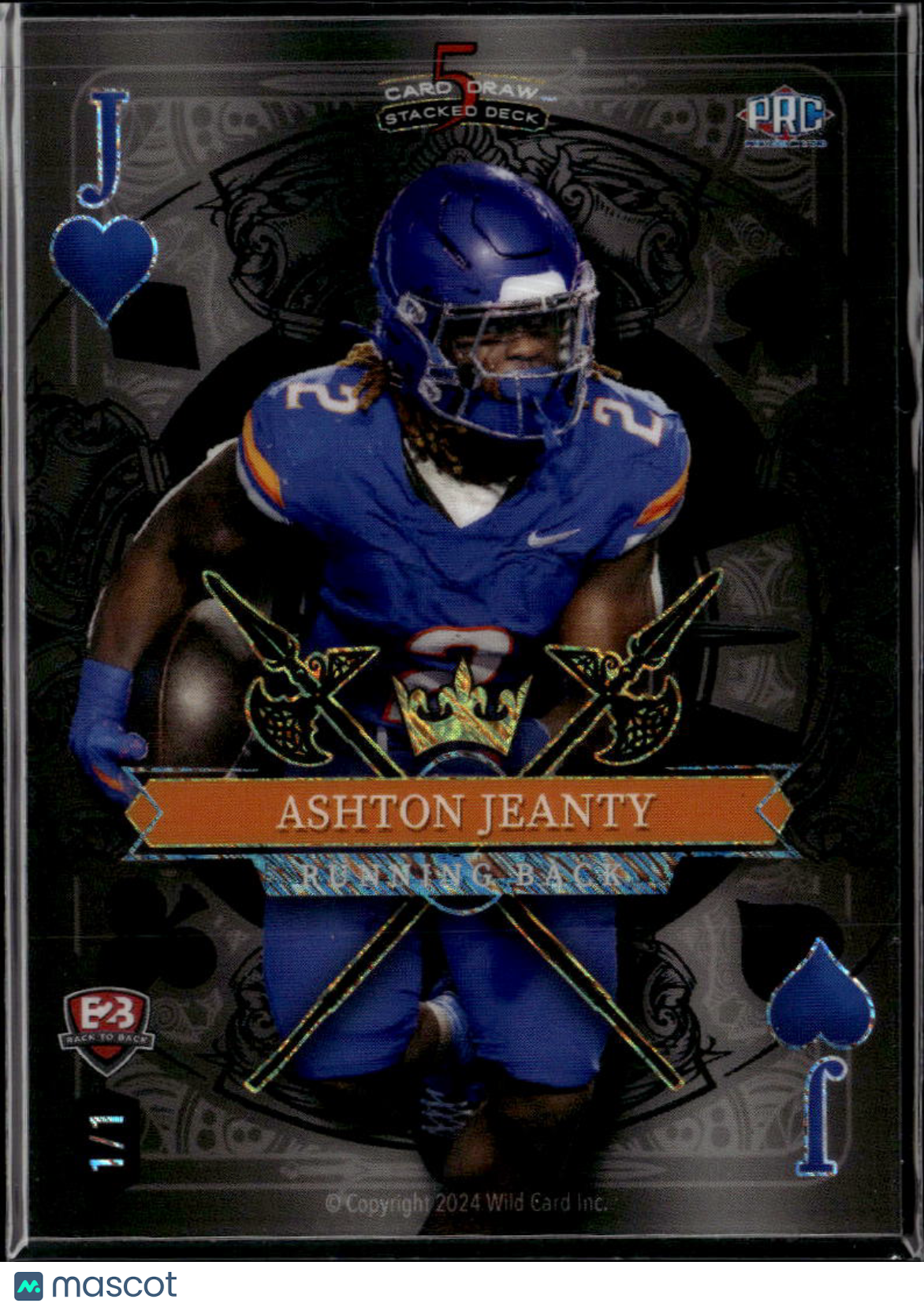 Ashton Jeanty Omarion Hampton 2024 Wild Card 1/1 Boise State Broncos