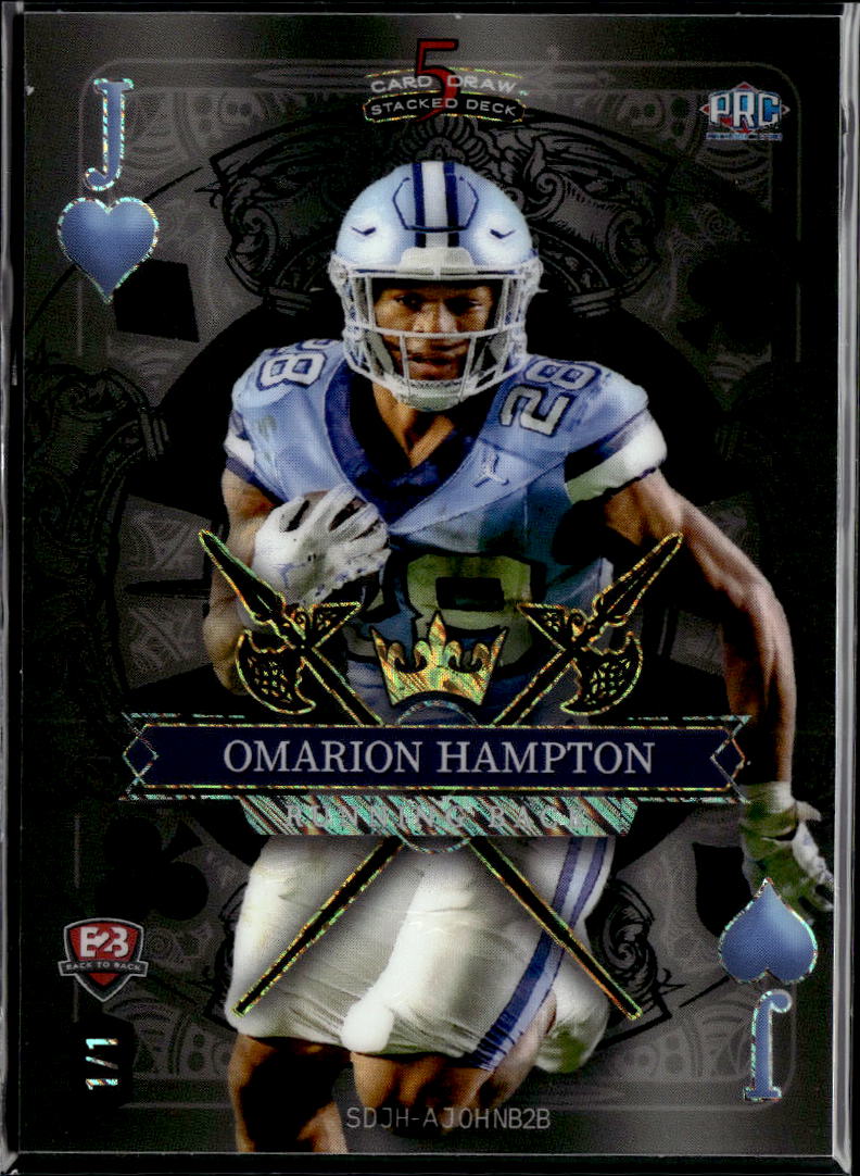 Ashton Jeanty Omarion Hampton 2024 Wild Card 1/1 Boise State Broncos