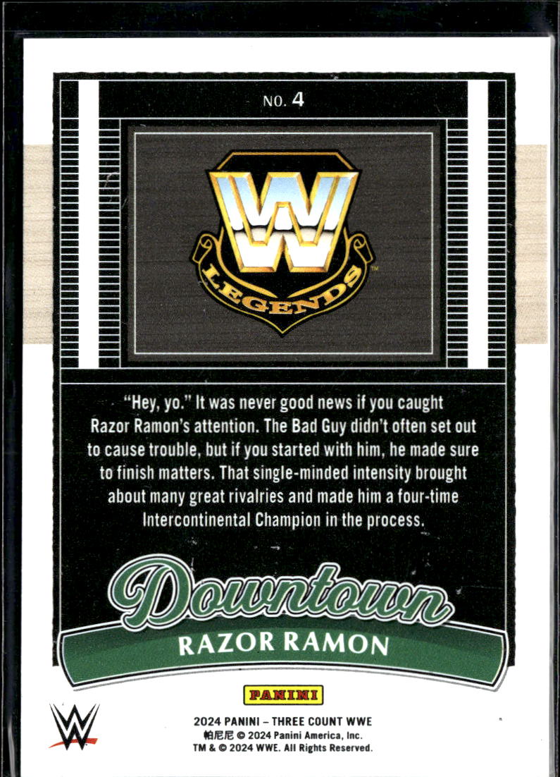 Razor Ramon 2024 Panini Three Count WWE Downtown CASE HIT Wrestling