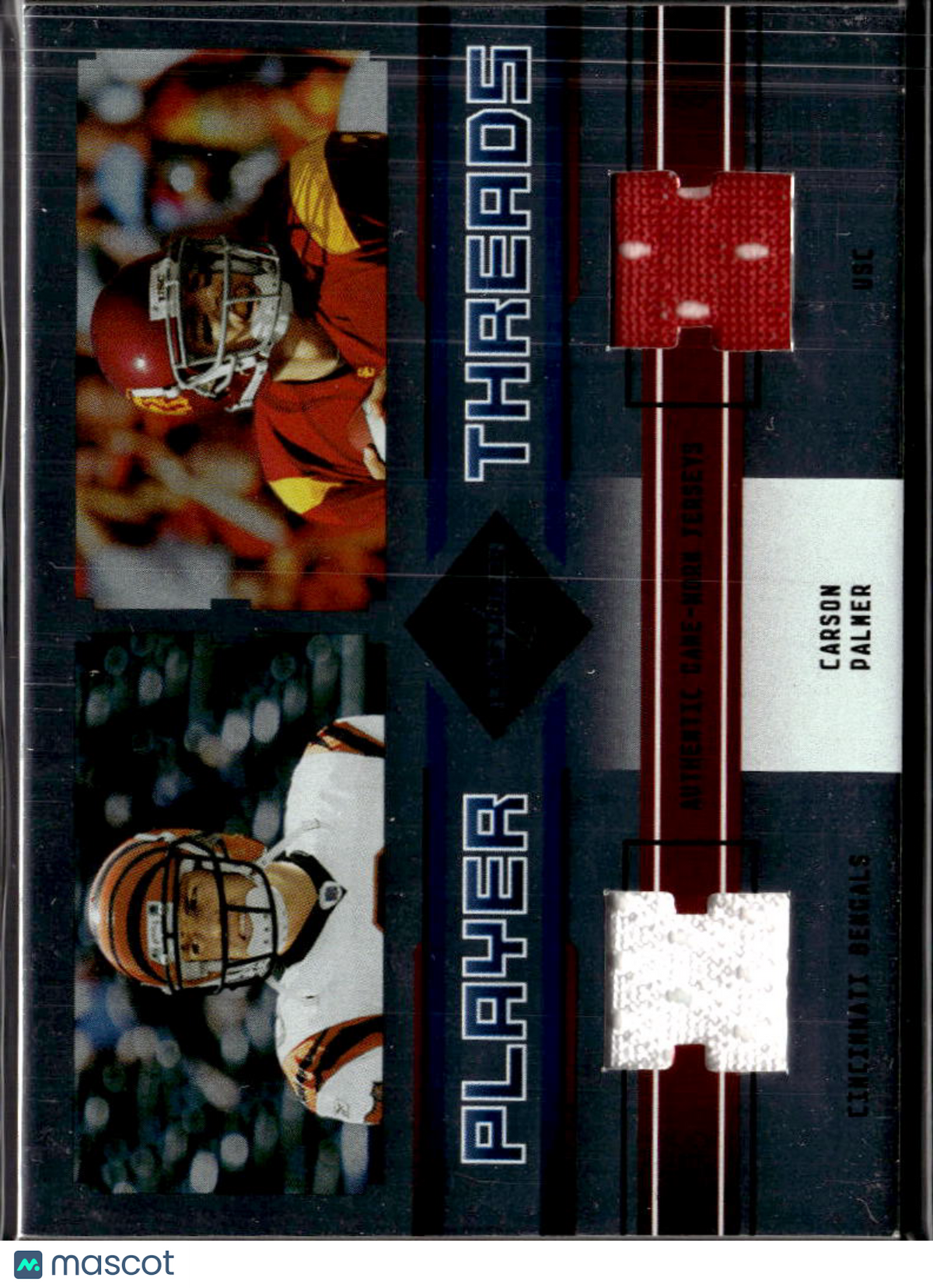 Carson Palmer 2004 Playoff Game Worn Jersey Patch /50 USC Trojans Bengals