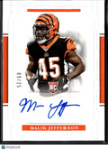 Malik Jefferson 2018 National Treasures Auto Autograph RC 9/25 Longhorns Bengals