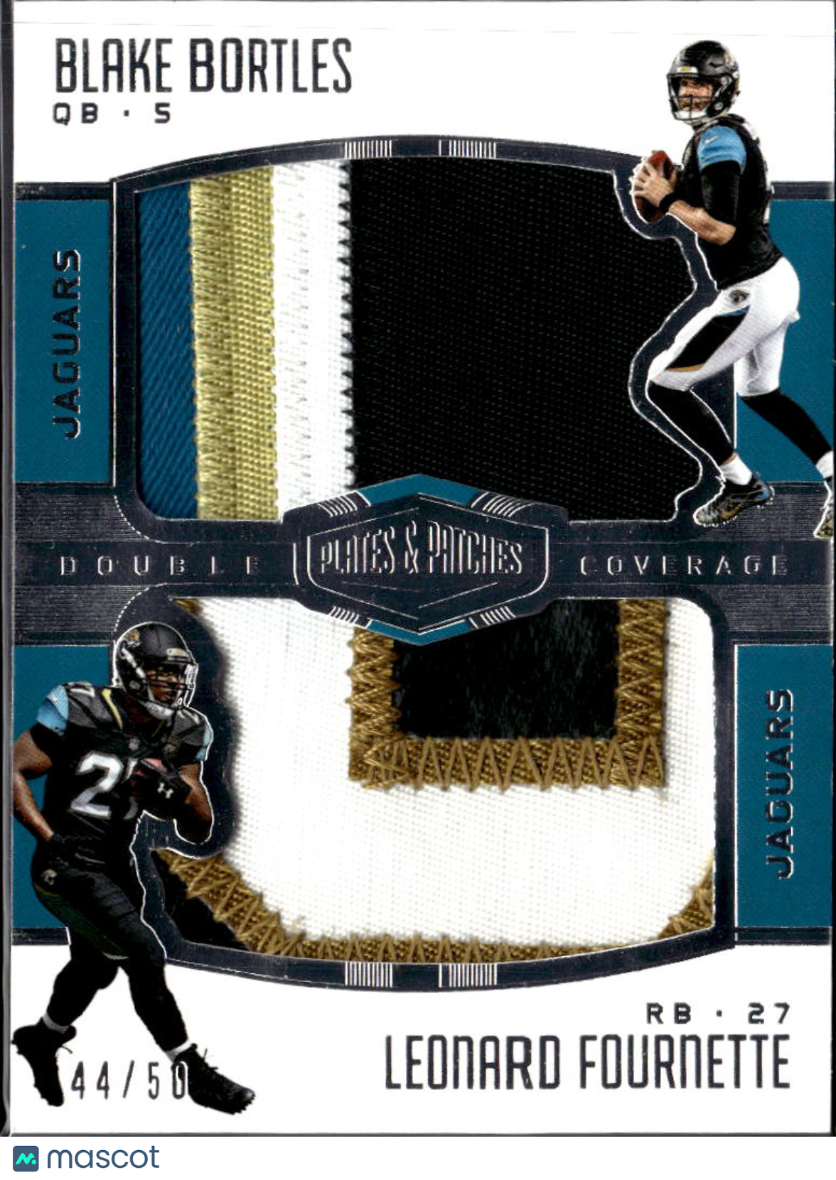 Blake Bortles Leonard Fournette 2018 Plates & Patches Dual Patch 44/50 Jaguars