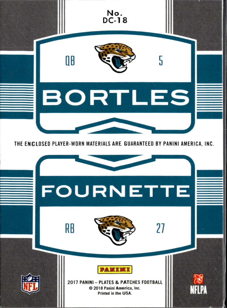 Blake Bortles Leonard Fournette 2018 Plates & Patches Dual Patch 44/50 Jaguars