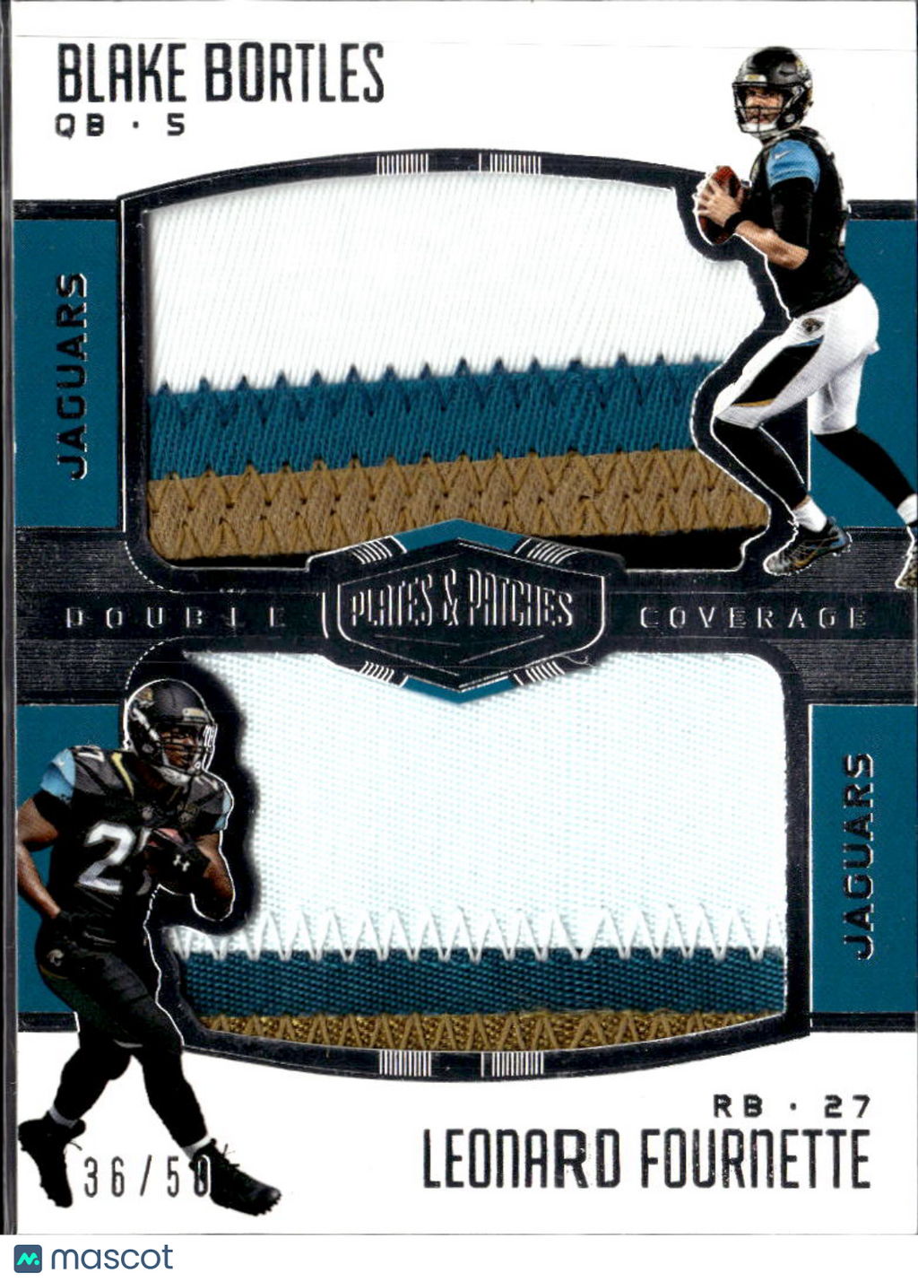 Blake Bortles Leonard Fournette 2018 Plates & Patches Dual Patch 36/50 Jaguars